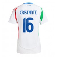 Camisa de Futebol Itália Bryan Cristante #16 Equipamento Secundário Mulheres Europeu 2024 Manga Curta